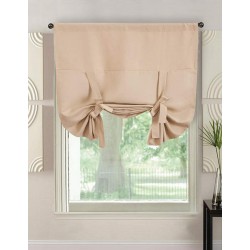 YIBING Thermal Insulated Blackout Curtain-Tie Up Shade Blind Bathroom Window Covering,Rod Pocket Panel,46" W x 63" L