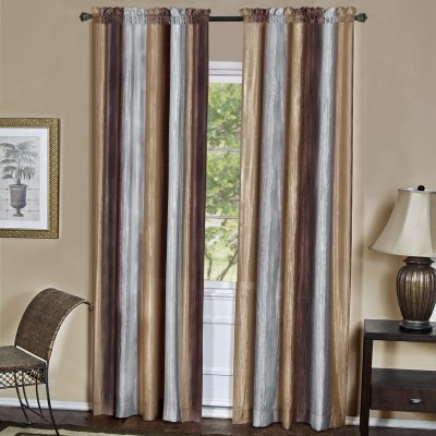 Achim Home Furnishings OMPN84CH06 Ombre Window Curtain Panel 50" x 84" Chocolate  Red