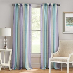 Achim Home Furnishings SPPN63LI06 Spectrum Rod Pocket Window Curtain Panel 50" x 63" Lilac Turquoise