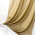 Dainty Home Ombre Woven Shades of Color Rod Pocket Curtain Panel Pair Complete Set of 2 40 wide x 84 long each Gradient White to Golden