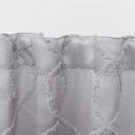 Elle Decor Laine LaineLight Filtering Back Tab Rod Pocket Curtain Panel Pair 54x84 Grey