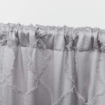 Elle Decor Laine LaineLight Filtering Back Tab Rod Pocket Curtain Panel Pair 54x84 Grey