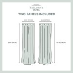 Exclusive Home Curtains EH8083-05 2-108G Kochi Linen Blend Grommet Top Curtain Panel Pair 54x108 Natural 2 Piece