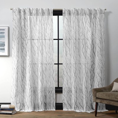 Exclusive Home Curtains EH8414-01 2-84H Oakdale Hidden Tab Top Curtain Panel 54x84 Dove Grey 2 Panels