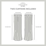Exclusive Home Curtains Nichols Light Filtering Grommet Top Curtain Panels 54x96 Grey