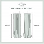 Exclusive Home Curtains Pom Pom Embellished Sheer Rod Pocket Top Curtain Panel Pair 54x84 Winter White