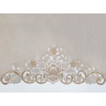 GOHD Passionate Bloom Kitchen Curtain Swag Valance and Tier Set Nice Embroidery on Faux Silk Fabric with cutworks Mocha