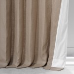 HPD Half Price Drapes French Linen Curtains For Room Decorations Light Filtering 50 X 108 1 Panel LN-XS1703-108 Flax Beige