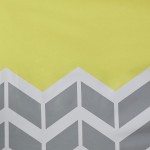 Intelligent Design Yellow in Grey Chevron Printed Curtains for Living Room or Bedroom Modern Contemporary Grommet Room Darkening Curtains 42x84 2-panel pack