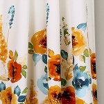 Lush Decor 16 T 84 ' X 52 1 Percy Bloom Window Curtain Panel Pair 84 x 52 Tangerine & Blue
