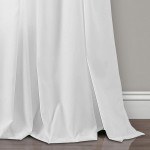 Lush Decor Lydia Curtains Ruffle Window Panel Set for Living Dining Bedroom Pair 84 in L White