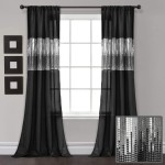Lush Decor Night Sky Window Curtain Single Panel 84 L x 42 W Black