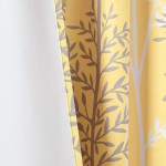 Lush Decor Yellow and Gray Linear Tree Blackout Grommet Window Curtain Panel Pair 84 x 38 84 in x 38 in Yellow & Gray