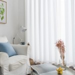 Melodieux White Semi Sheer Curtains 84 Inches Long for Living Room Linen Look Bedroom Grommet Top Voile Drapes 52 by 84 Inch 2 Panels