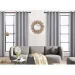 MYSKY HOME Blackout Curtains for Bedroom Thermal Insulated Room Darkening with Grommet Window Curtain for Living Room 52 x 84 inch Grey 2 Panels