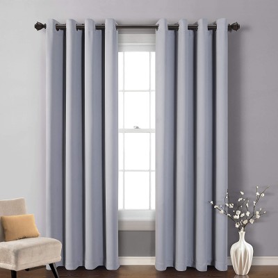 MYSKY HOME Blackout Curtains for Bedroom Thermal Insulated Room Darkening with Grommet Window Curtain for Living Room 52 x 84 inch Grey 2 Panels