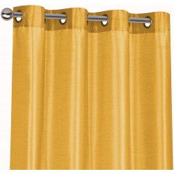 Regal Home Collections 2 Pack Semi Sheer Faux Silk Grommet Curtains Assorted Colors Gold