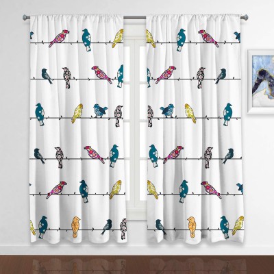 RosieLily Room Decor Bird Curtains for Livingroom Blackout Panels Room Darkening Thermal Insulated Paisley Window Curtains for Bedroom 84 Inch Length 2 Pairs Hang in Rod Pocket 52X84