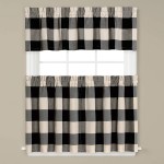 SKL HOME by Saturday Knight Ltd. Grandin Curtain Tier Pair 57x24 Black Natural