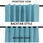 Window Treatment Solid Blackout Curtains for Kids Room Noise Reducing Back Tab Blackout Draperies Turquoise Window Panels for Nursery & Infant Care,2 Panel Aqua 52 W x 84 L