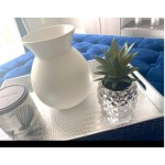 Pretty Home Porcelain Pineapple Ananas Faux Plant Potted Artificial Succulent 7.8 Home Office Bathroom Tabletop Shelf Kitchen Decoration Silver
