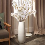 Sunm boutique Silk Cherry Blossom Branches Artificial Cherry Blossom Tree Stems Faux Cherry Flowers Vase Arrangements for Wedding Home Decor Set of 3