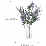 ZHVOO 6 Bunches of Artificial Plants Lavender Flowers Rustic Farmhouse Accent Decor Faux Flower for Weddings Crafting Kitchen Decor or Rustic Home Decor Indoor Outdoor Use