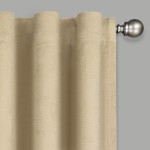 Eclipse Bradley Thermal Insulated Single Panel Rod Pocket Darkening Curtains for Living Room 50 in x 84 in Cafe