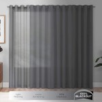 Eclipse Bradley Thermal Insulated Single Panel Rod Pocket Darkening Curtains for Living Room 50 in x 84 in Cafe