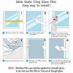 DKTIE Static Cling Decorative Window Film Vinyl Non Adhesive Privacy Film,Stained Glass Window Film for Bathroom Shower Door Heat Cotrol Anti UV 35.4In.by 78.7In.