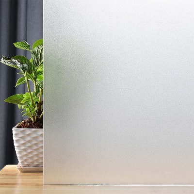 DKTIE Window Film Privacy Frosted Removable Heat Control Glass Covering for Home Office Static Cling Opaque Non Adhesive Door Sticker for Bathroom Matte White 35.4 x 78.7 inches