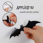 Vintage Halloween Decorations,Halloween Decoration Bat Sticker for Home Decor DIY Window Decal Bathroom Indoor 3D Bats84PCS