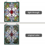 Capulina Victorian Tiffany Style Stained Glass Window Hanging Panels Suncatcher for Home Decor and Parents Gifts
