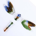 Dragonfly Stained Glass Jewels for Crafting Tiffany Lampshades Window Panels Suncatchers Accent Wall BIEYE GJDRM-L Multicolored L-4.5Lx3.3W