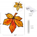 HAOSUM Maple Leaves Suncatcher Stained Glass Window Hangings Home Decorations,Fall Decor Gifts for Women
