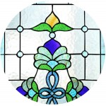 Yogoart Tiffany Style Stained Glass Window Hanging Panels Horizontal Transom Window 15 X 26