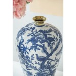A&B Home Blue and White Porcelain Vase Blue Ceramic Vase Flower Vase Home Décor Centerpiece Tall Vase for Living Room Office 18 inch