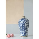 A&B Home Blue and White Porcelain Vase Blue Ceramic Vase Flower Vase Home Décor Centerpiece Tall Vase for Living Room Office 18 inch