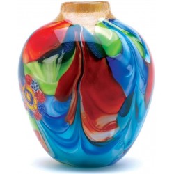 Accent Plus Peacock Decor Home Orange Small Glass Vases Cheap for Centerpiece Multicolor