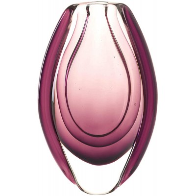 Accent Plus Wild Orchid Art Glass Vase 5.5x2.5x8.5