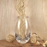 Badash Radiant Crystal Glass Vase 11 Tall European Mouth-Blown Lead-Free Crystal Vase in Clear Perfect Floral Vase & Home Decor Accent