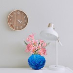 Blue Glass Vase – Modern and Vibrant Flower Vase – Unique Room Decor Centerpiece