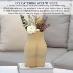 Body Vase Female Form Butt Vase Cheeky Flower Vases [Speckled Matte Sandy Ceramic] Tall Woman Booty Shaped Sculpture Modern Boho Home Decor Planter Plant Pot Feminist Unique Cute Chic Accent Room