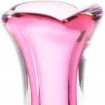 CASAMOTION BERGDALA Crystal Vases Home Decor Accent Vase Hand Blown Art Solid Color Crystal Gift Bud Vase Rose Red