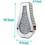 Crushed Diamond Mirror Vase Crystal Silver Glass Stunning Decorative Vase Flower Luxury for Home Décor. Can’t Hold Water.