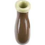 CYS EXCEL Short Brown Glass Decorative Vase H:6 W:6 | Flower Vase Home Decor Accents | Wedding Table Centerpieces