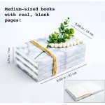 Decorative Books for Home Decor Set of 3 Customizable Real Hardcover Faux Books for Decoration Modern Decorative Books for Coffee Table Black and White Decor Fake Books Faux Books for Bookshelf