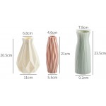 FJLHSHIZA Vase for Flowers Unbreakable,Ceramic Look Plastic Decor Vase Geometric Style Accent Vases for Home Decor Living Room Table Home Office Decor Color : Type1