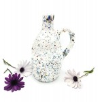 Handmade Confetti Ceramic Bottle Vase Decorative Portuguese Handmade Clay Eclectic Home Decor Accents