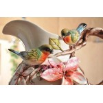 Home Décor Accents Ceramic Creative Bird Lovers Flowers Vase Coffee Pot Home Decor Crafts Room Wedding Decorations Handi